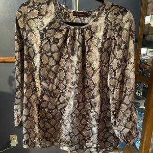 The Limited snakeskin pattern blouse
